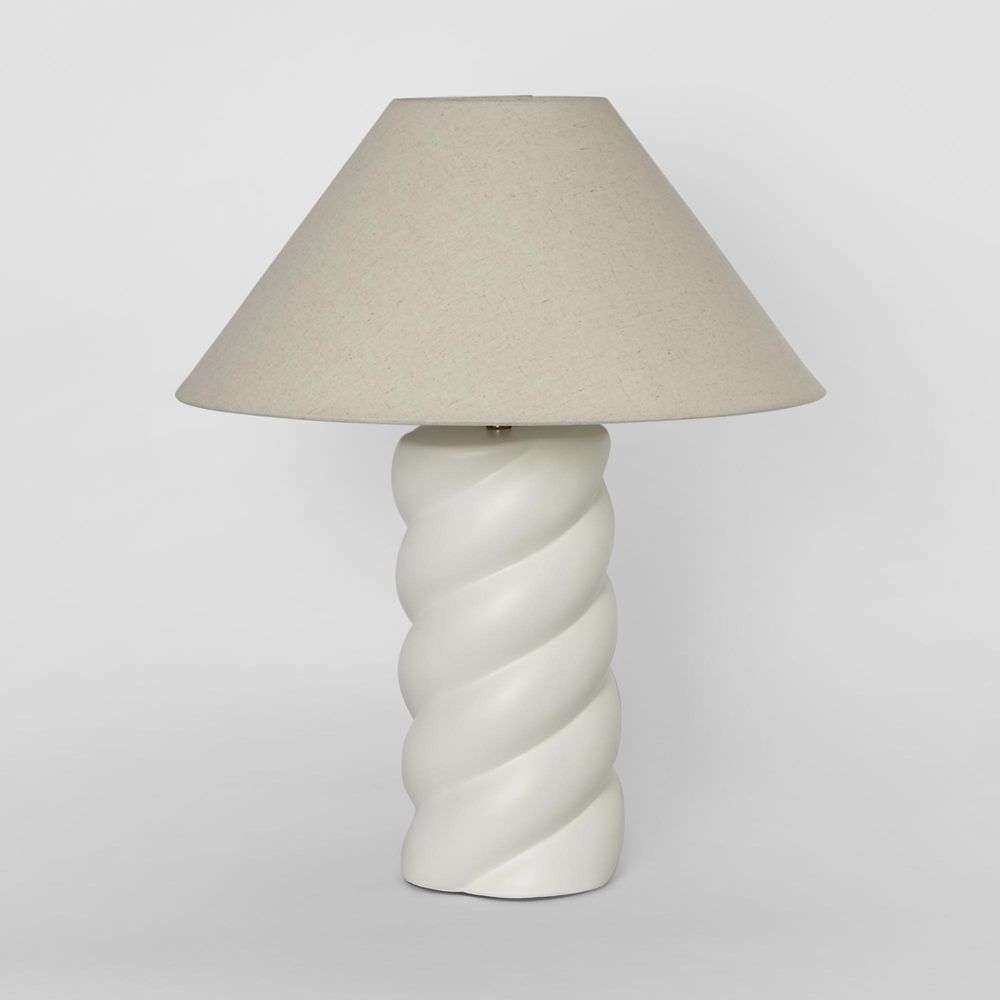 Twist Column Table Lamp White - ELFY0826