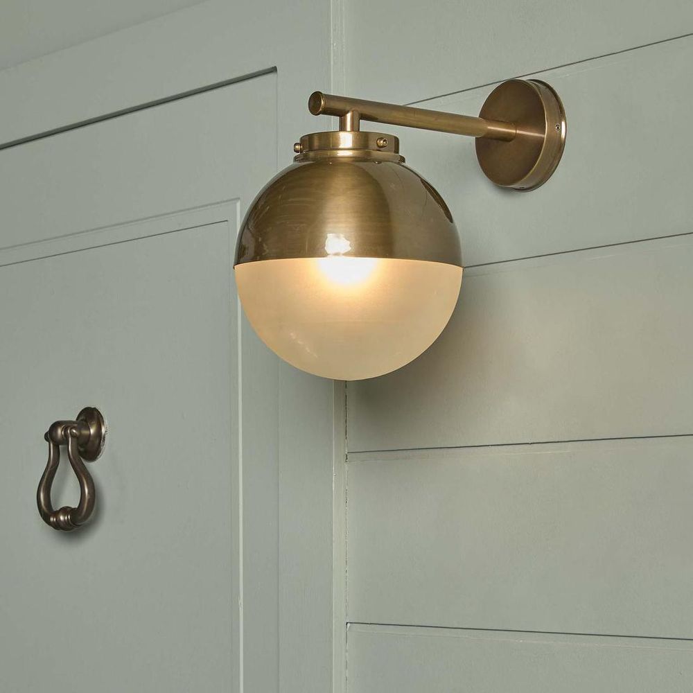 Carrington Outdoor Wall Light Antique Brass - ELPIM31662AB