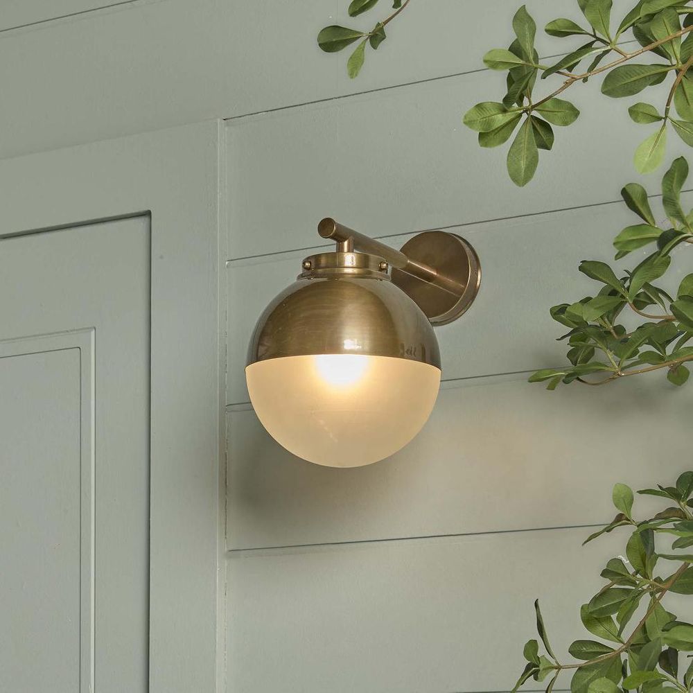 Carrington Outdoor Wall Light Antique Brass - ELPIM31662AB