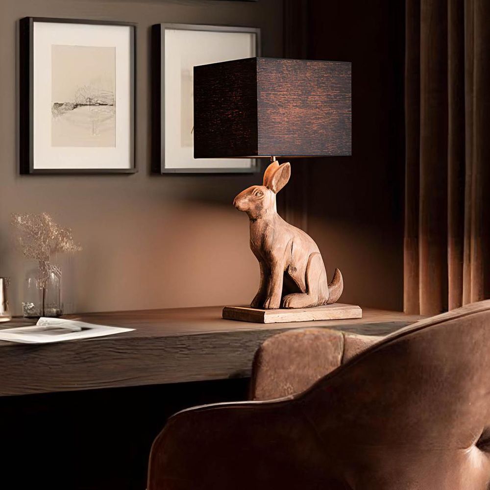 Garfunkel Table Lamp Dark Natural Base Only - ZAF14130A