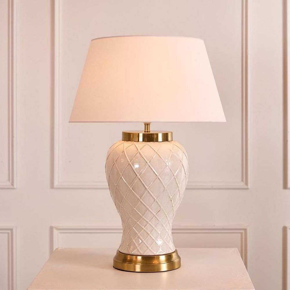 Berkley Table Lamp with Shade Cream - ELYF1161