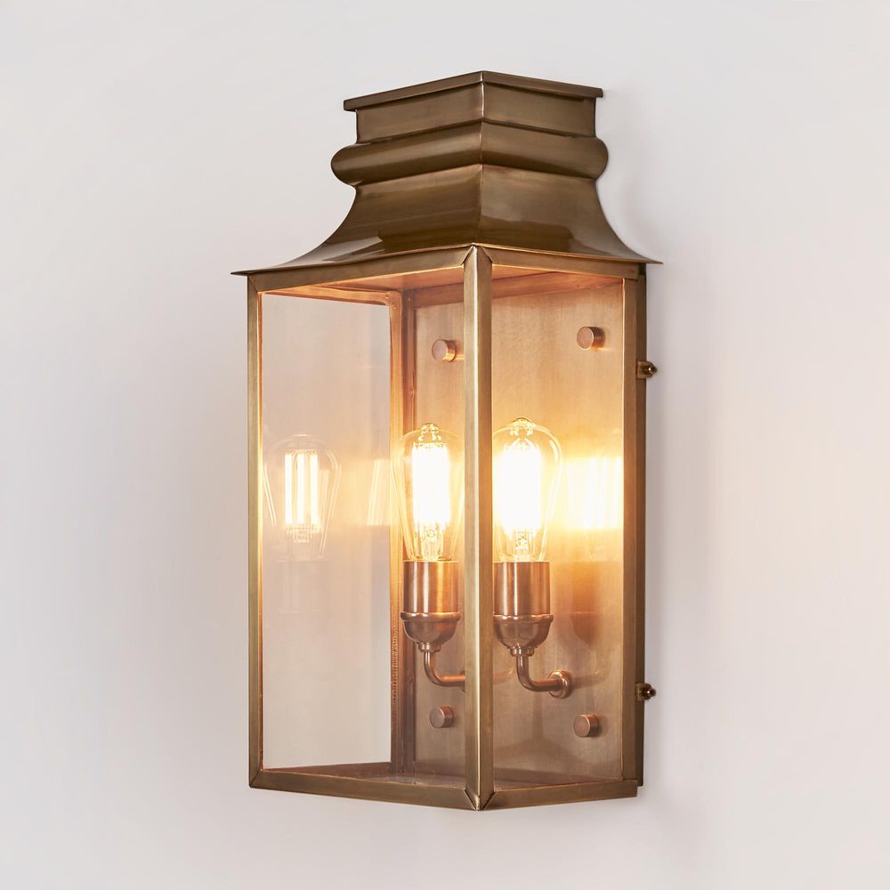 Westpoint Outdoor Wall Lantern Antique Brass - ELPIM31673AB
