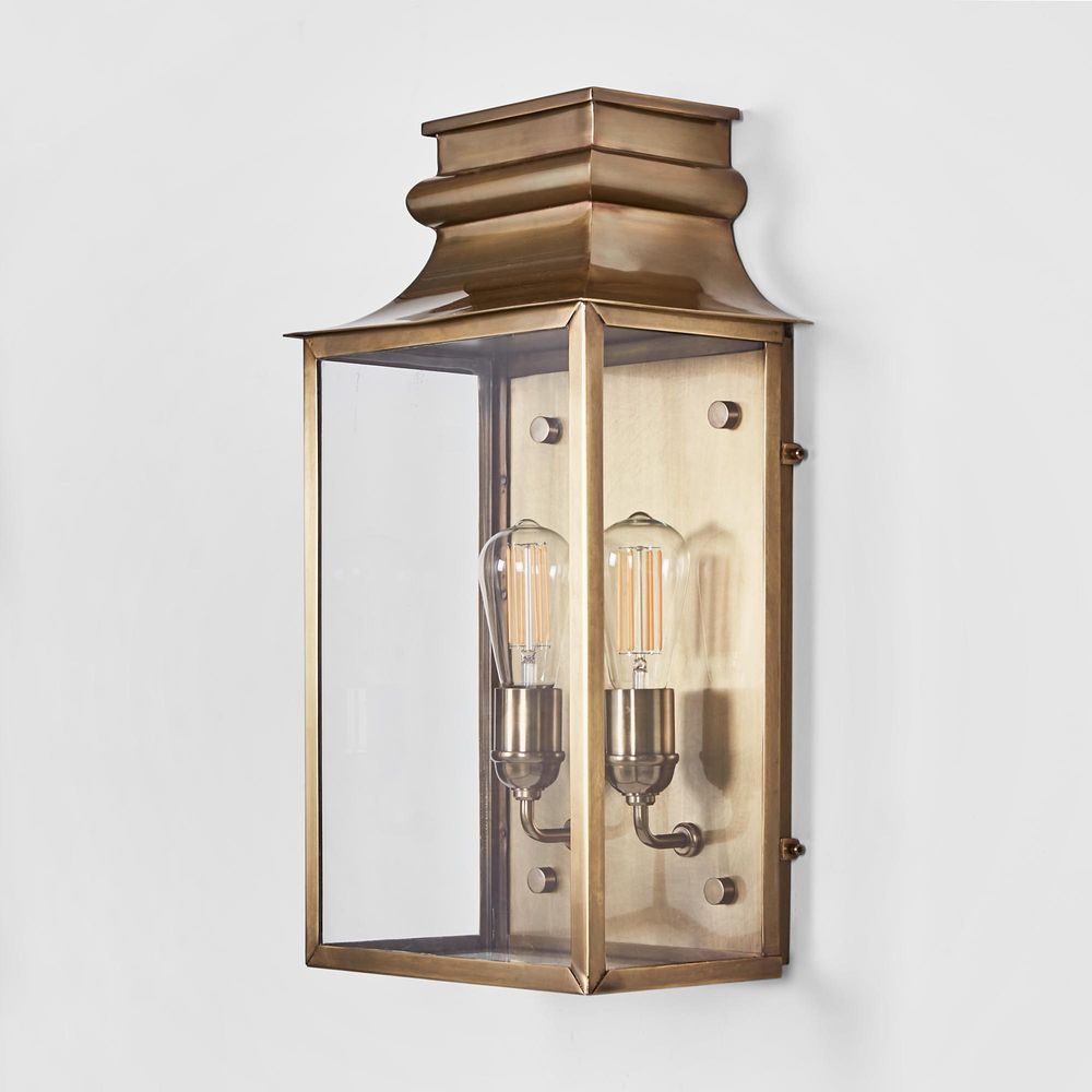 Westpoint Outdoor Wall Lantern Antique Brass - ELPIM31673AB