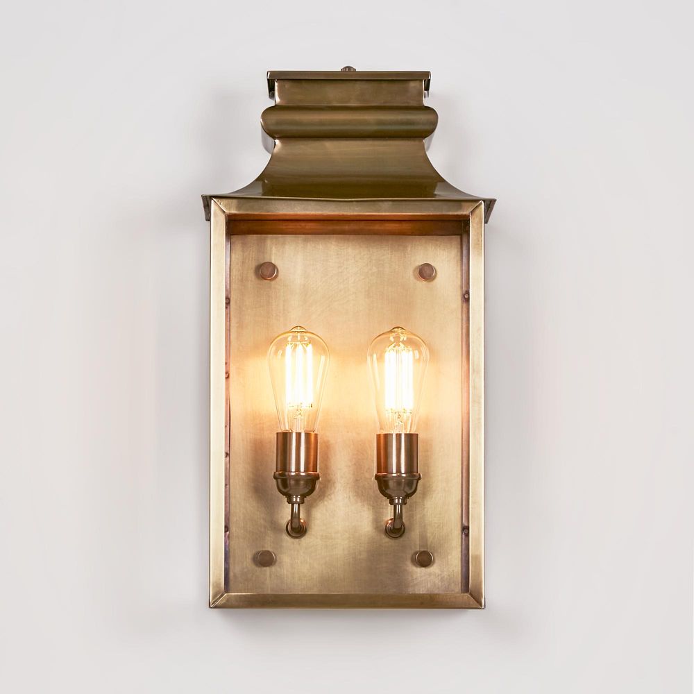 Westpoint Outdoor Wall Lantern Antique Brass - ELPIM31673AB
