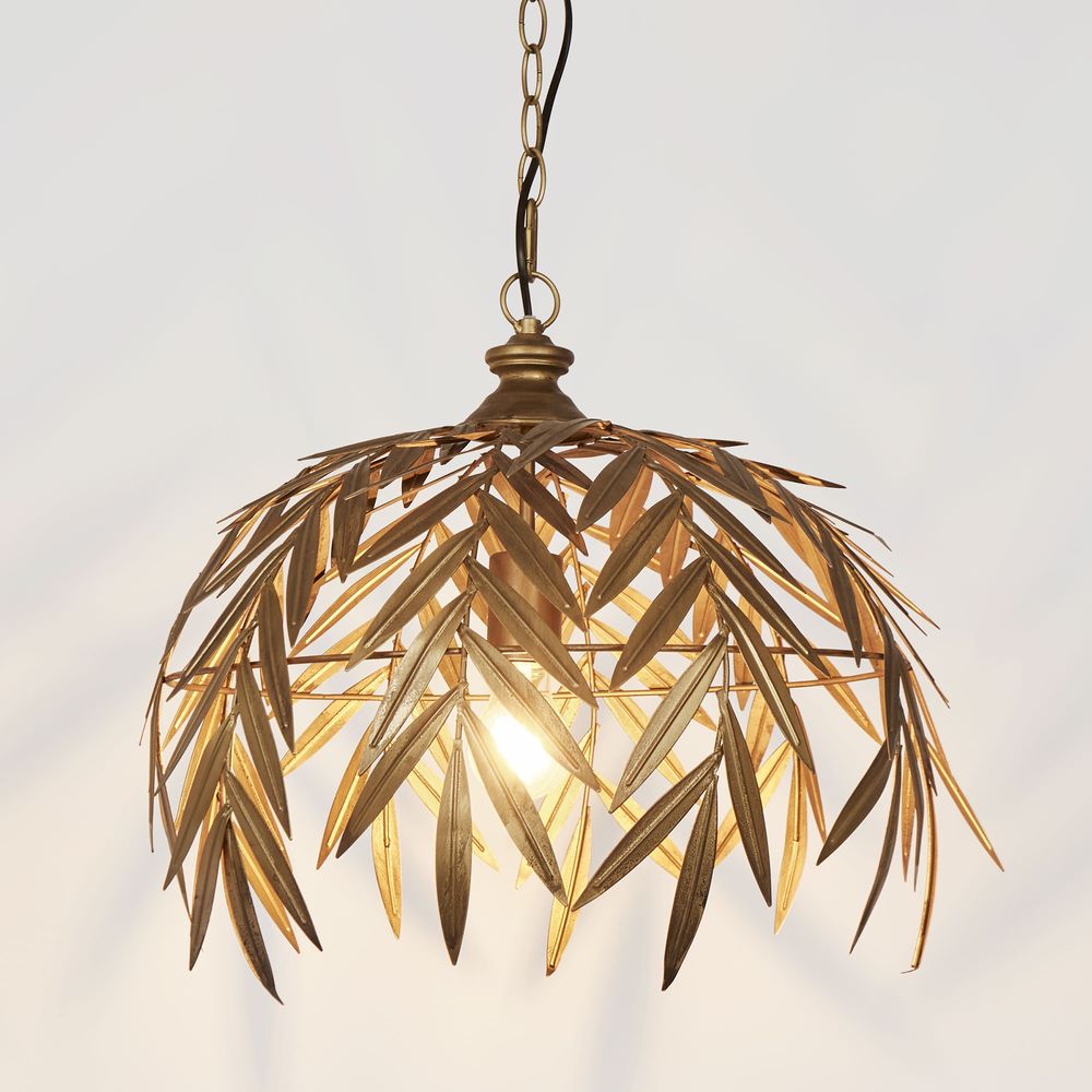 Leaves Ceiling Pendant Antique Brass - EL00MD2304