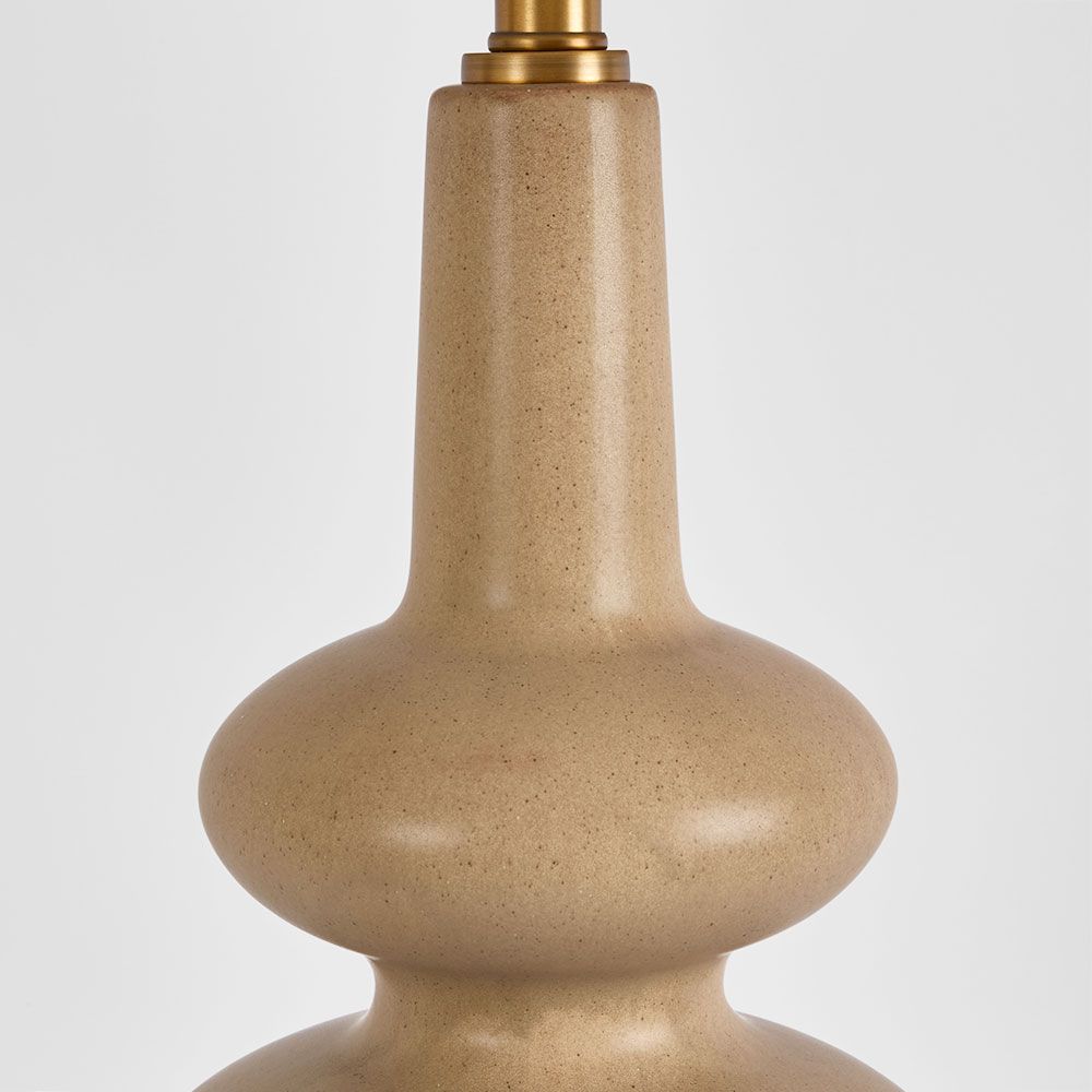Linden Table Lamp Sandstone Base With Linen Shade - ELUC007