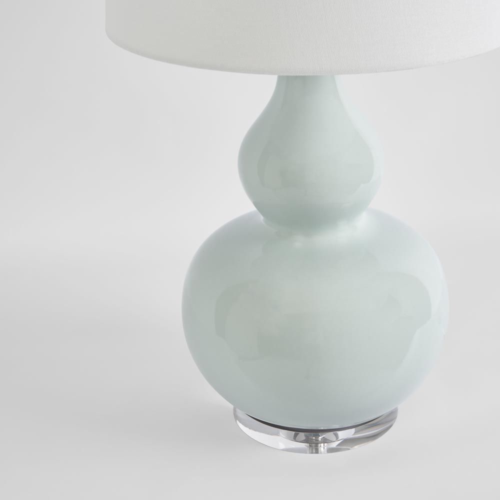 Sutton Table Lamp Light Blue Base With White Shade - ELUC004