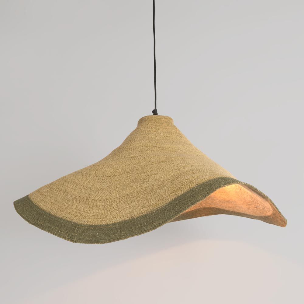 Amira Medium Pendant Shade Natural & Black - DA0297