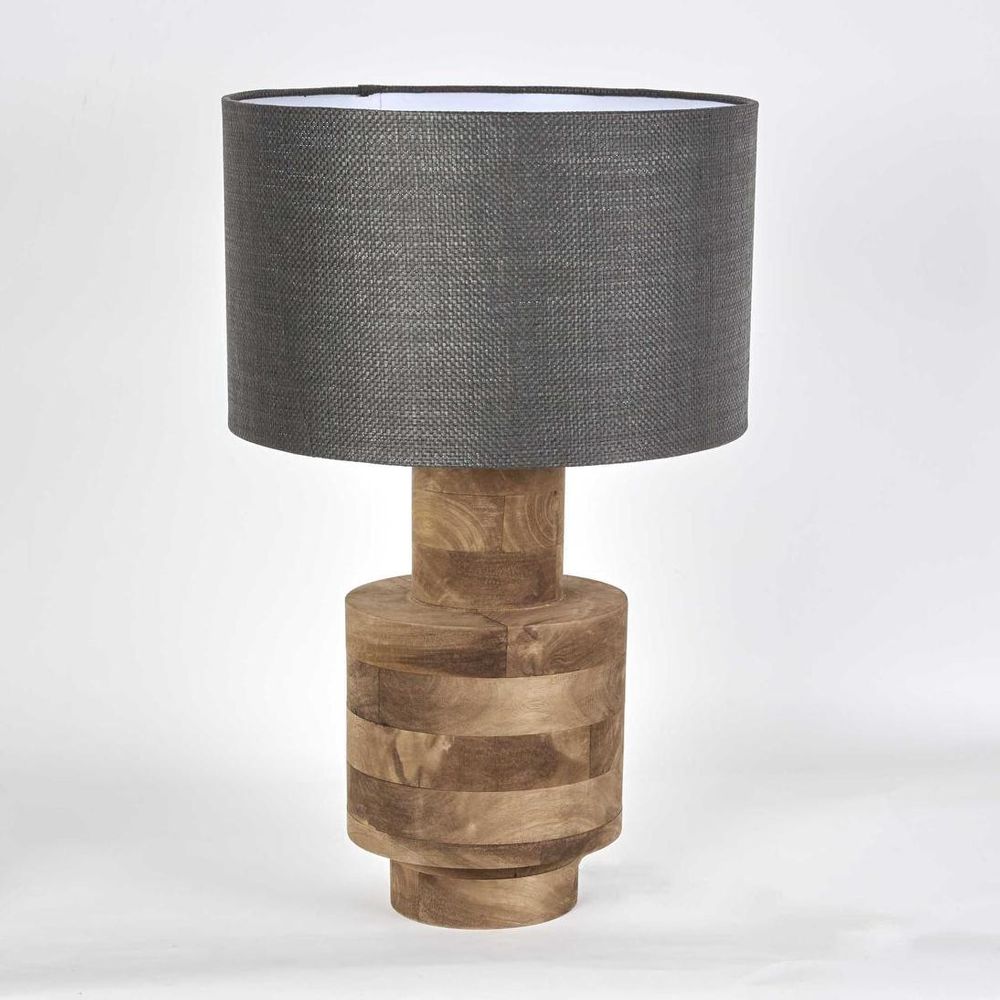 Circa Small Table Lamp with Black Shade Natural - KITMRDLMP0042B