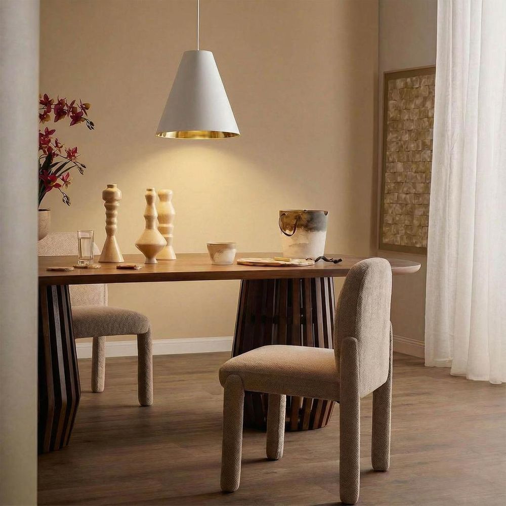 Conrad 1 Light Pendant White Silver - ELASCON30WHTSIL