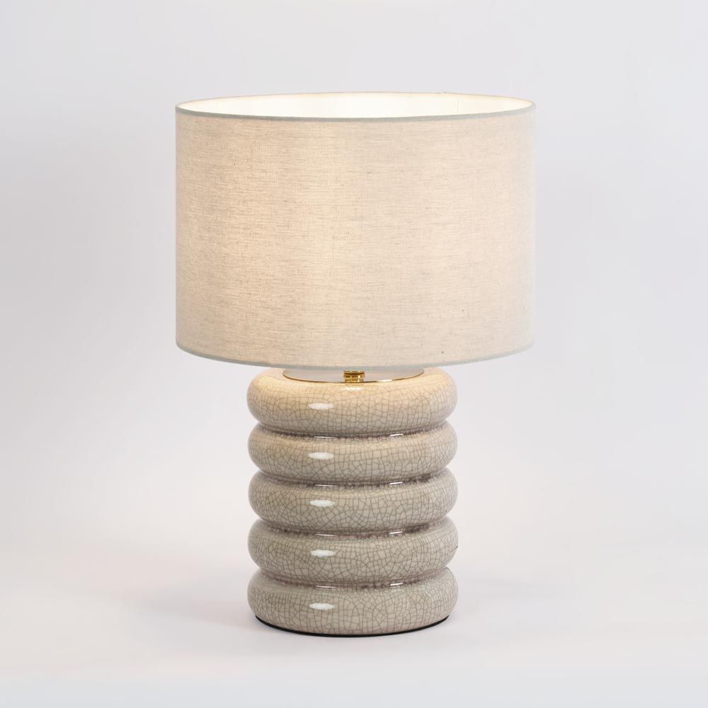 Bentley Table Lamp Taupe Base With Linen Shade - ELYF1257TAU