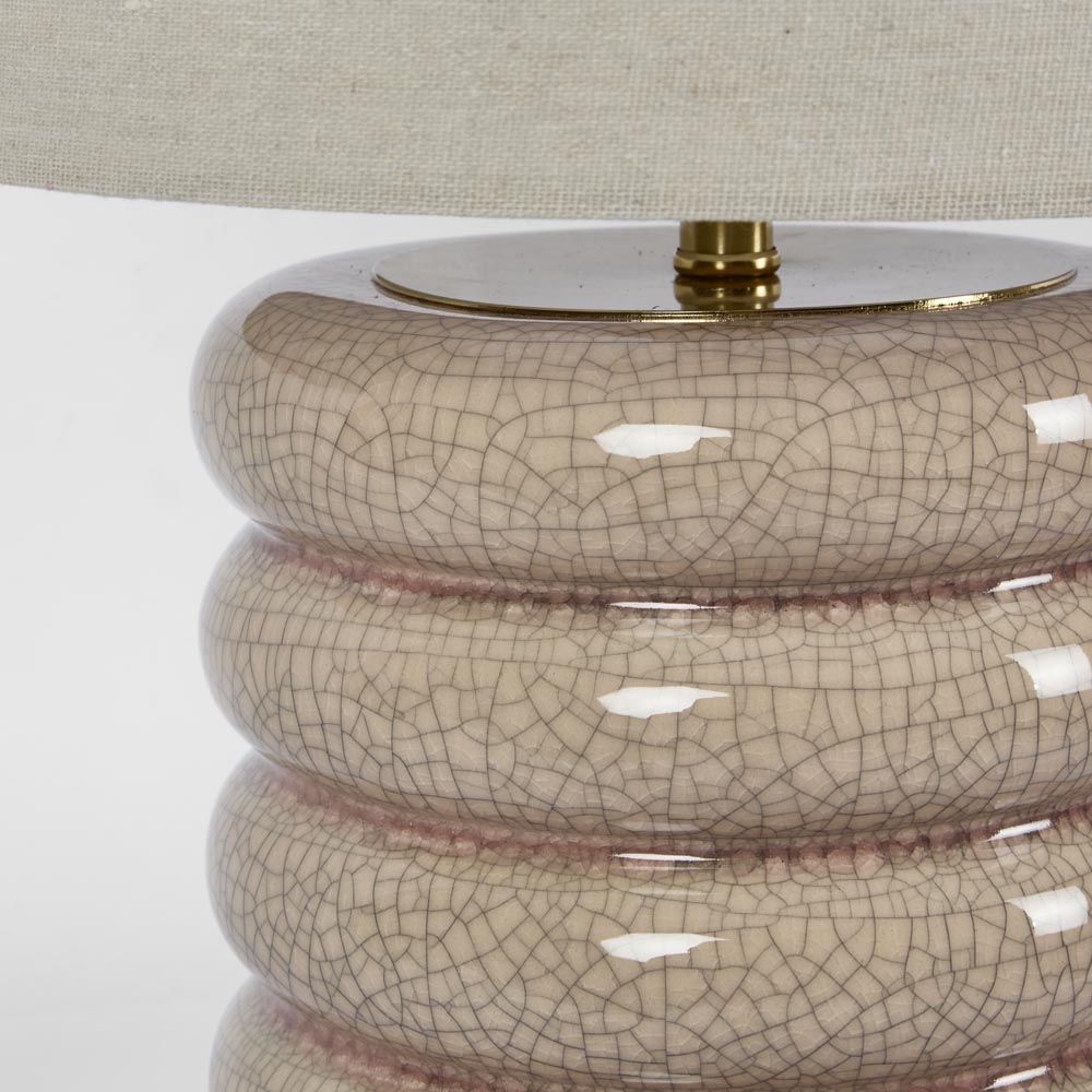 Bentley Table Lamp Taupe Base With Linen Shade - ELYF1257TAU