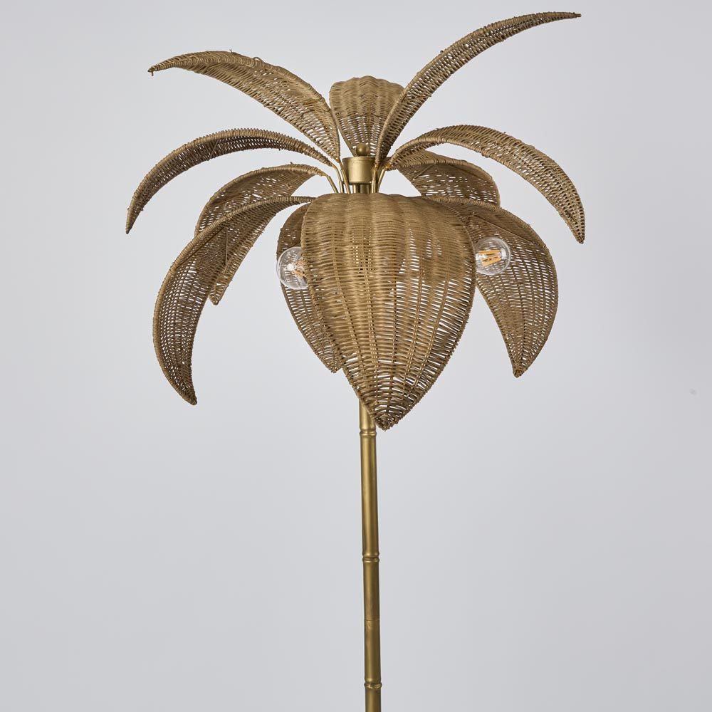 Bali Floor Lamp Antique Brass - OWLIG24112