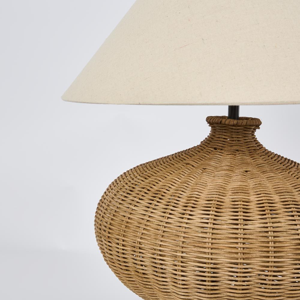 Dallas Table Lamp Brown Base with Linen Shade - OWUH241238