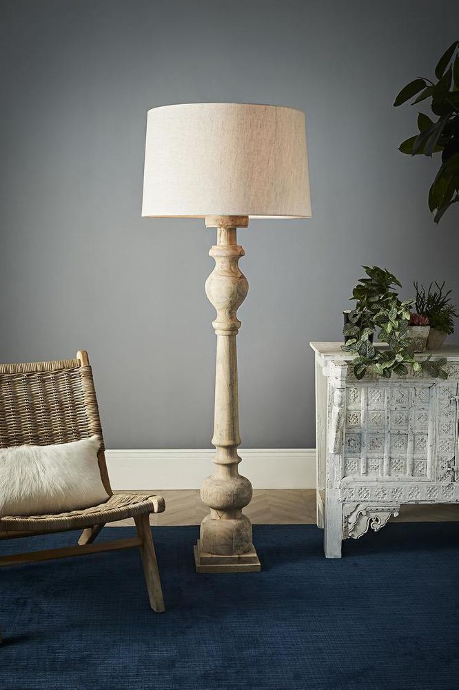 Rook Large Pillar Floor Lamp Light Natural - KITZAF12060