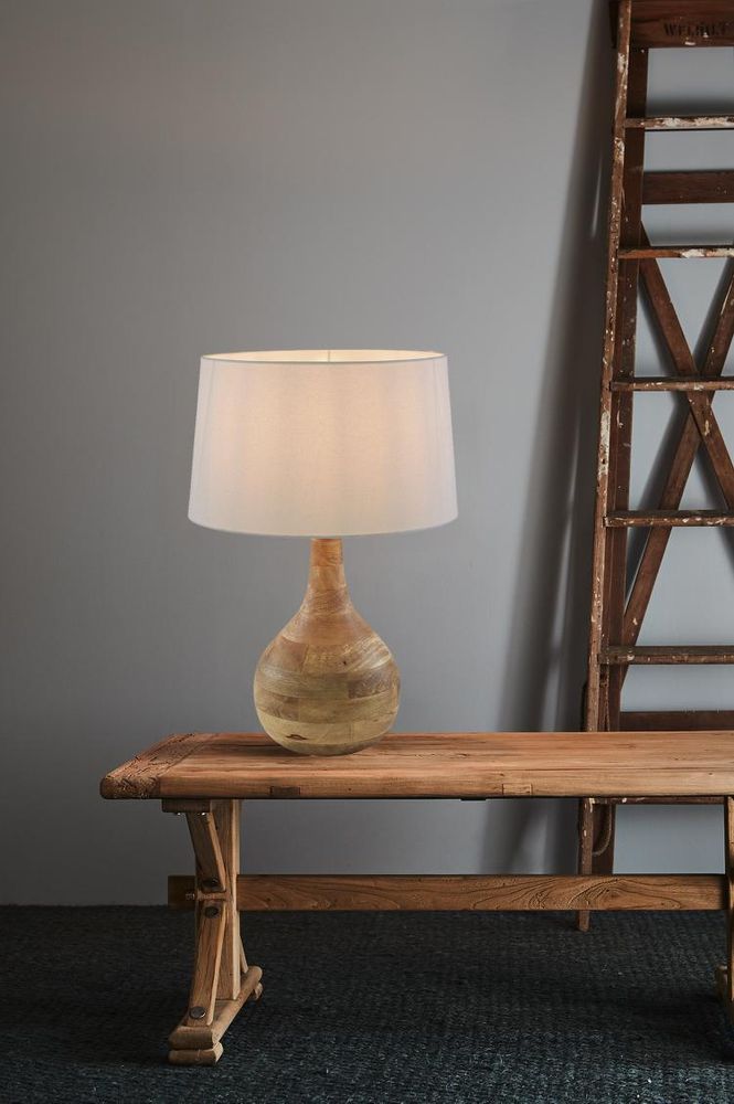 Sarod Small Table Lamp Dark Natural Base Only - ZAF14167A