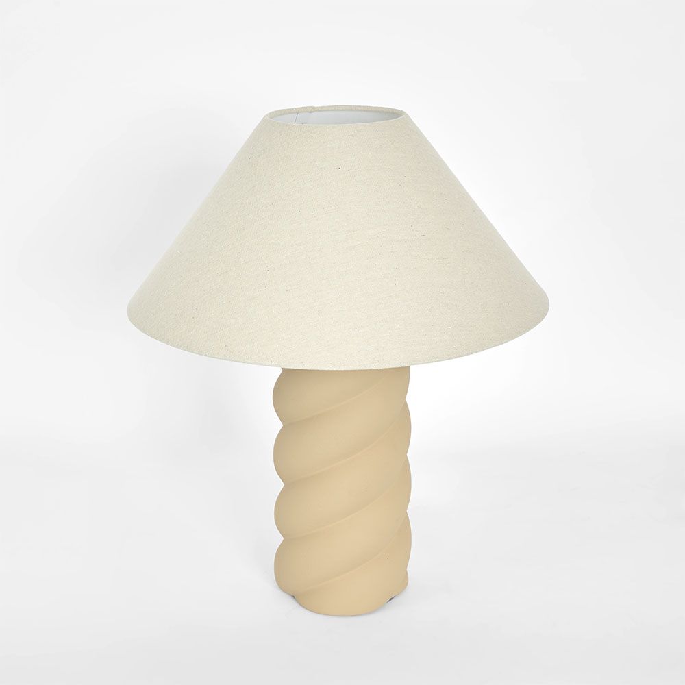 Twist Table Lamp and Shade Clay Natural - ELFY0001