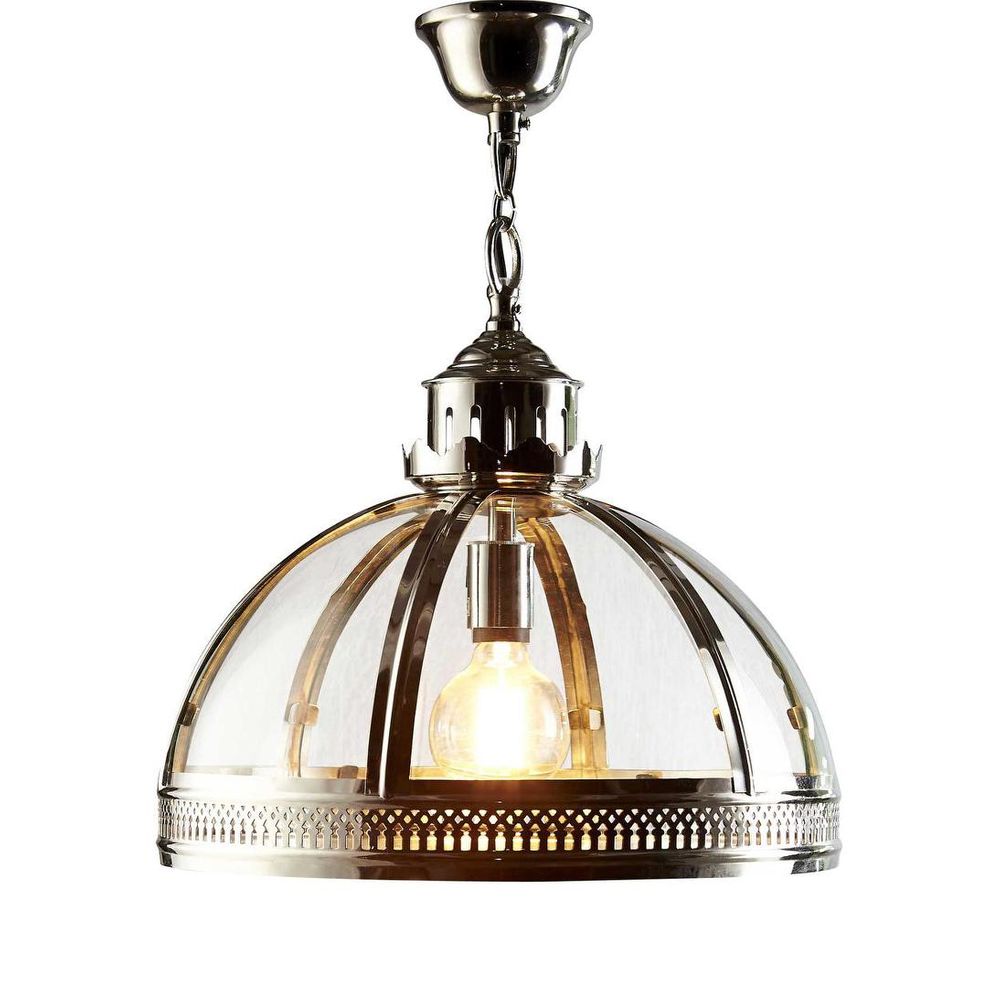 Winston 1 Light Pendant Shiny Nickel Small - ELCITFR4482