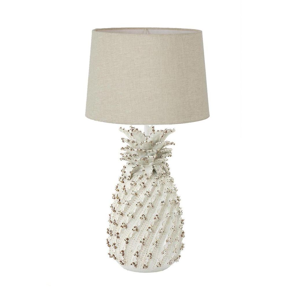 Pineapple Glazed Pineapple Ceramic Table Lamp Base Only - White - ELTIQ10789