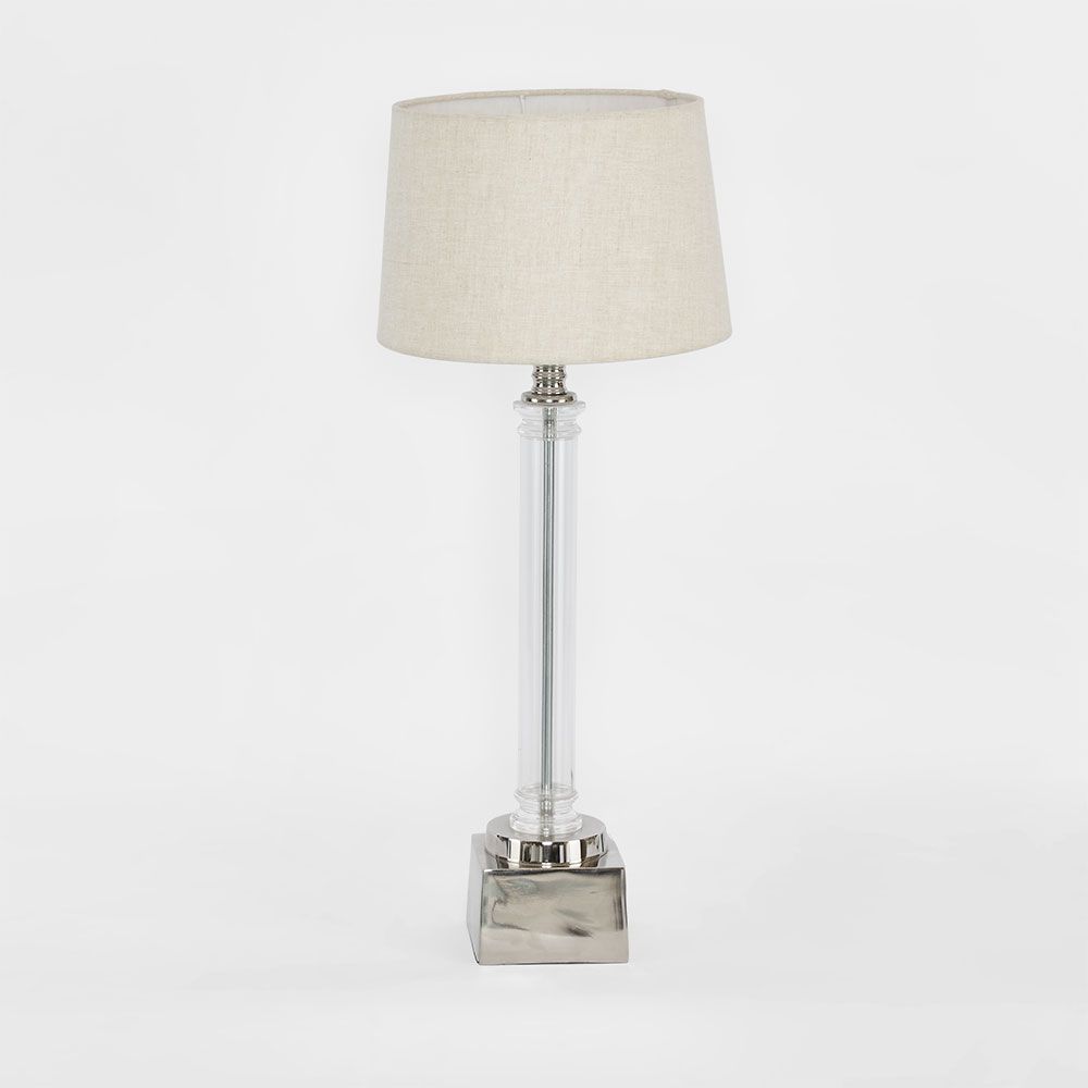 Rockpool 1 Light Table Lamp Base Only - Clear/Nickel - ELTJ74215