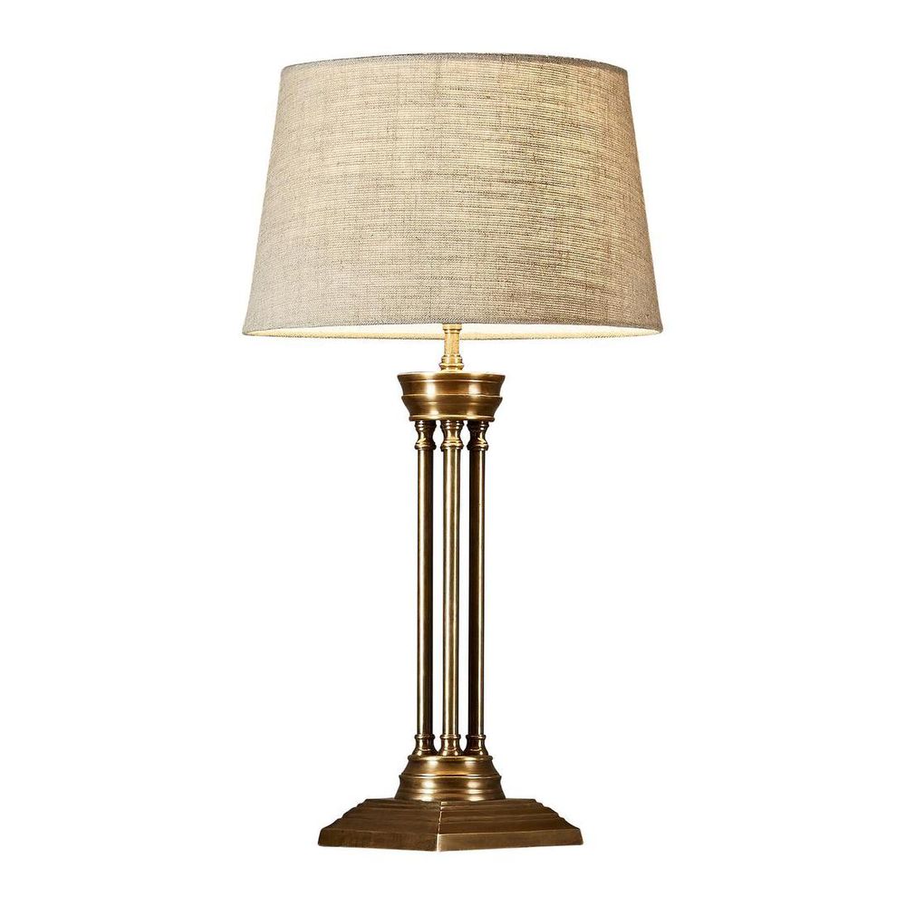 Hudson Table 4 Pillar Table Lamp Base Only Brass - ELPIM30070AB