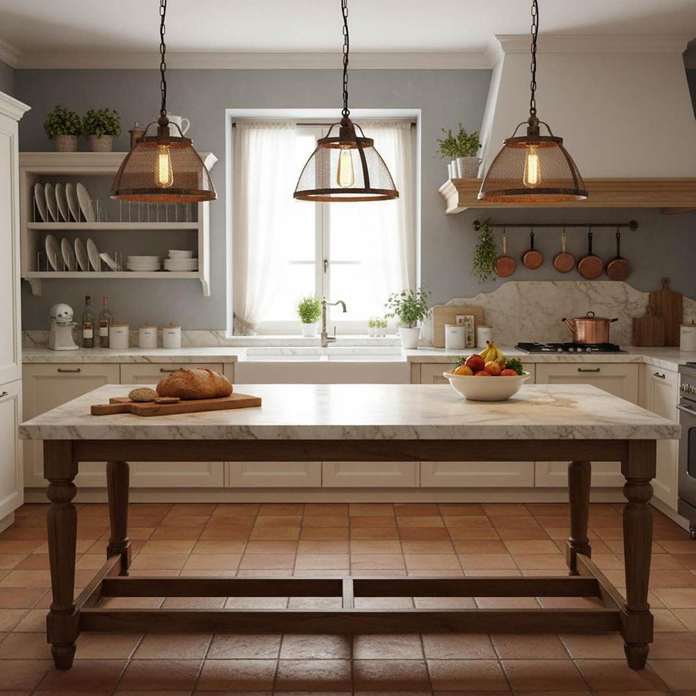 Lorenzo Large 1 Light Pendant Rustic - ELZR6344M