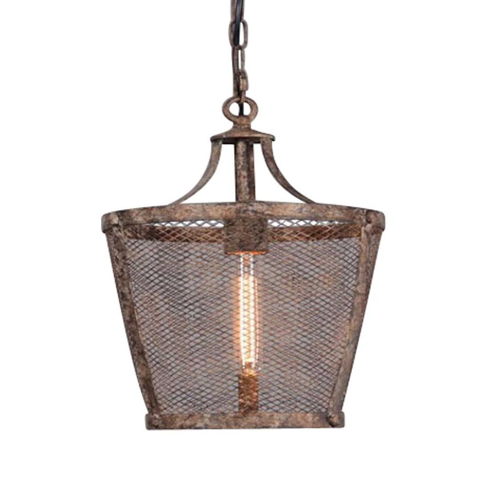 Fabio Large 1 Light Pendant Rustic - ELZR6339M