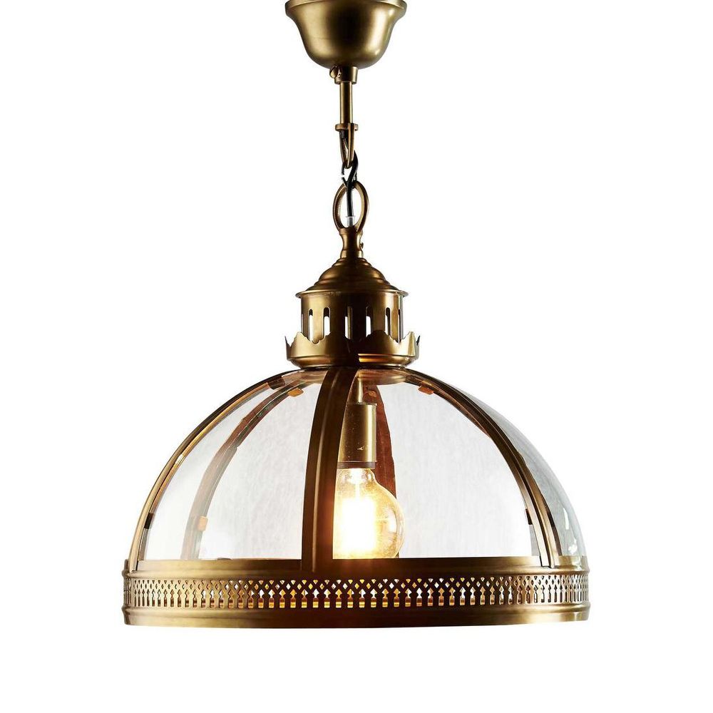 Winston 1 Light Pendant Antique Brass Small - ELCITFR4482B