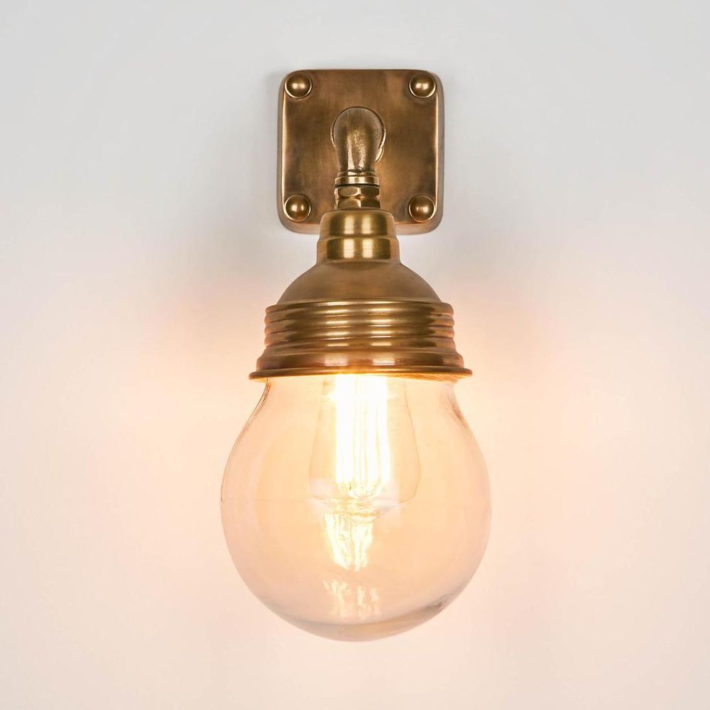 Dover Outdoor Wall Lamp Antique Brass - ELPIM51119AB