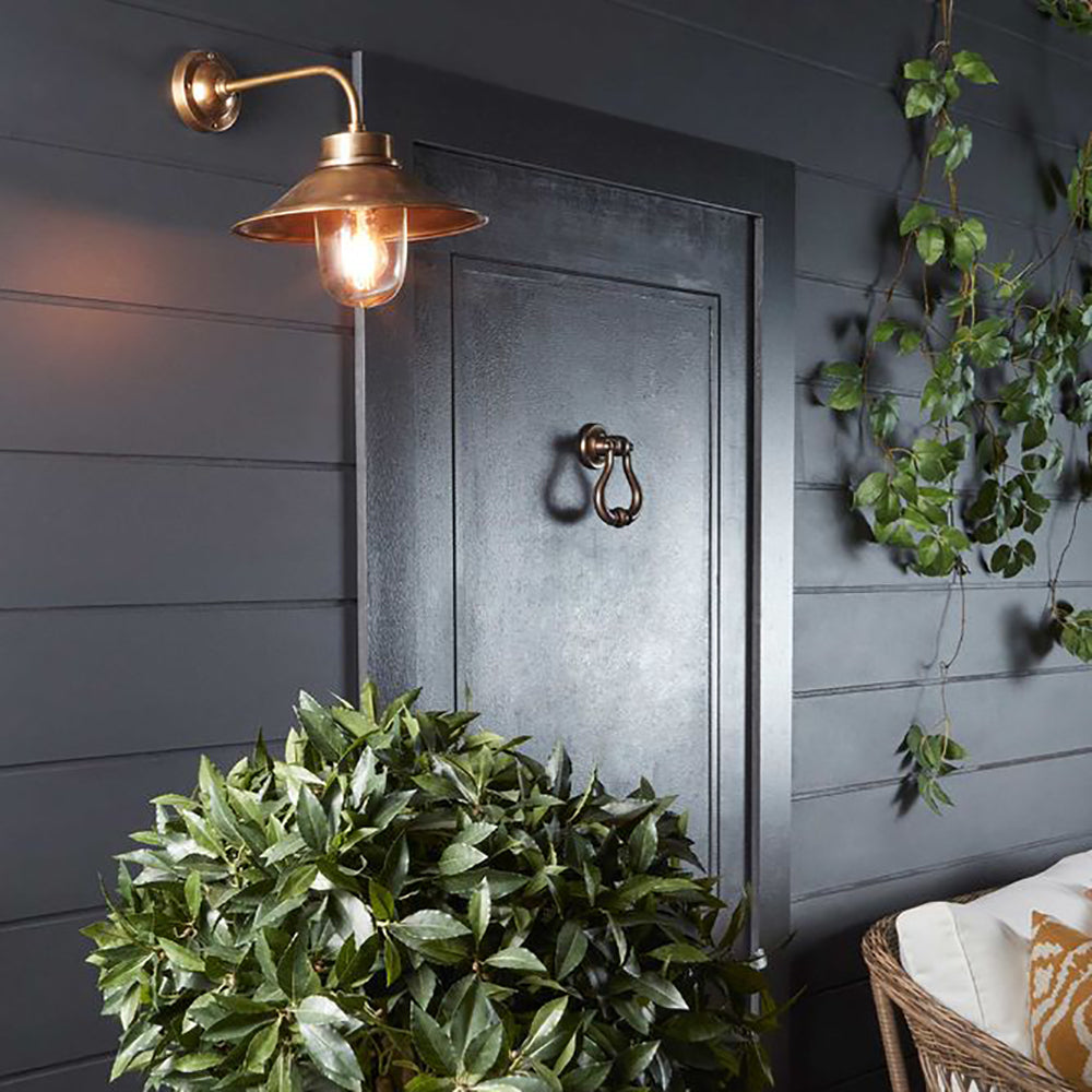 Buy Exterior Wall Lights Australia Sandhurst Outdoor Wall Lamp Antique Brass - ELPIM57058AB