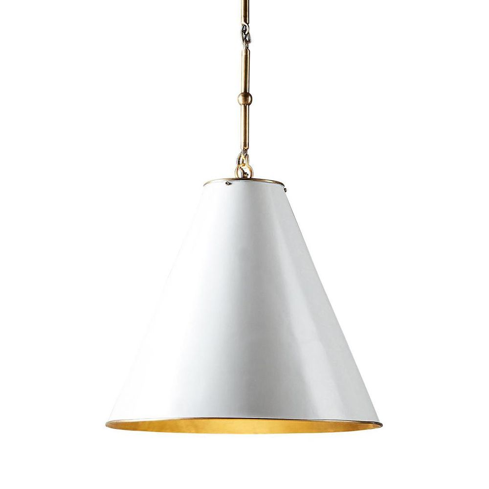 Monte Carlo 1 Light Pendant White, Brass - ELPIM51946AB