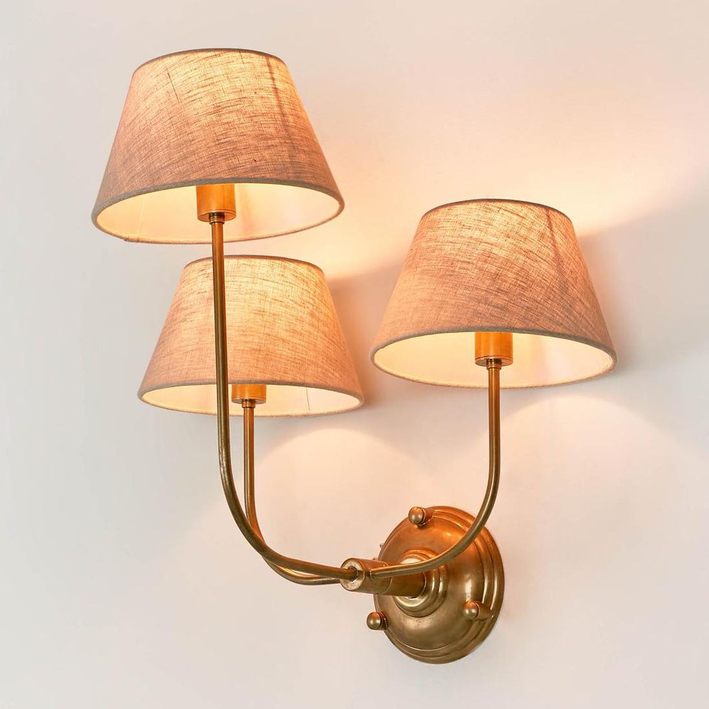 Trilogy 3 Light Wall Light Base Brass - ELPIM30755AB