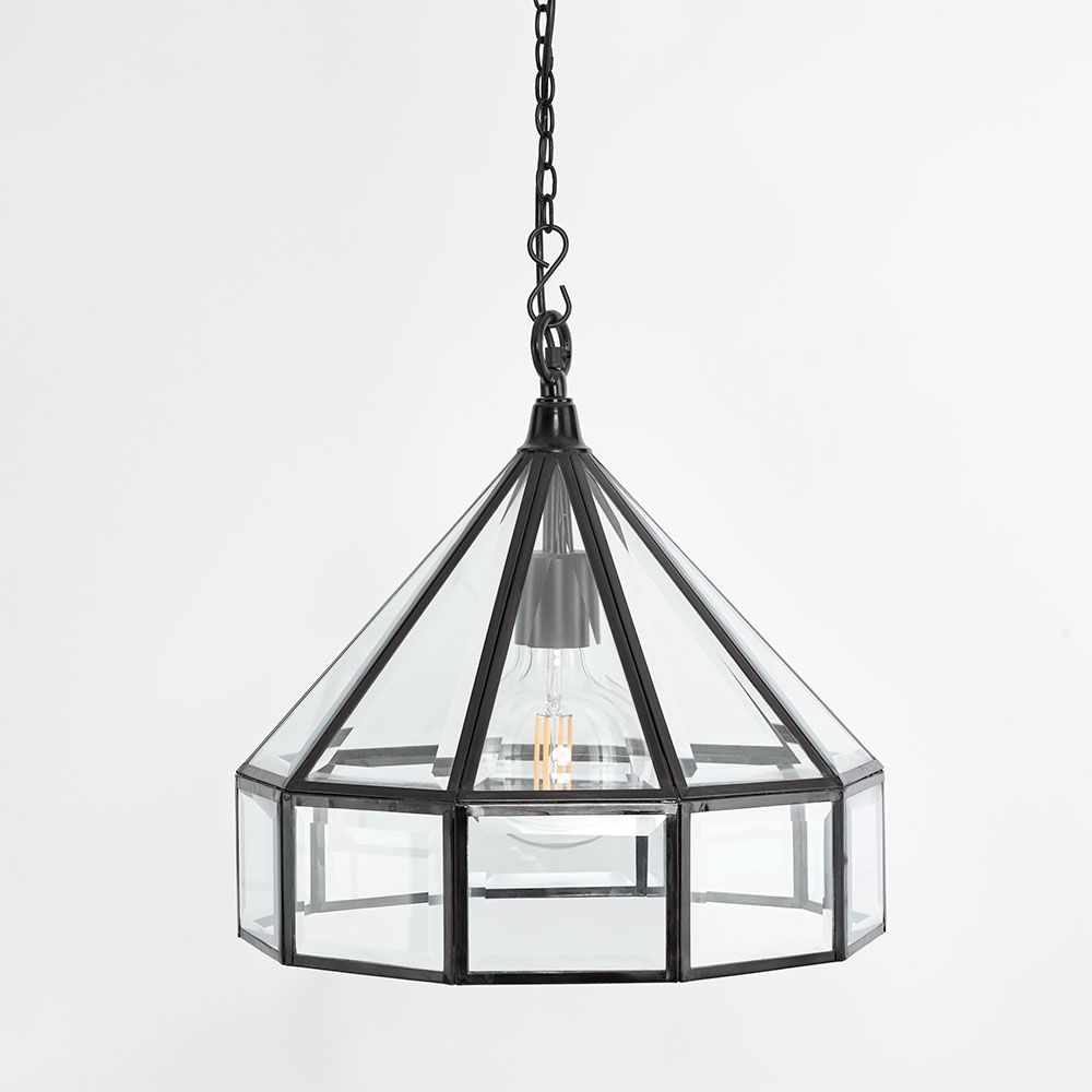 Hagman Glass 1 Light Pendant Bronze - ELCIT7114B