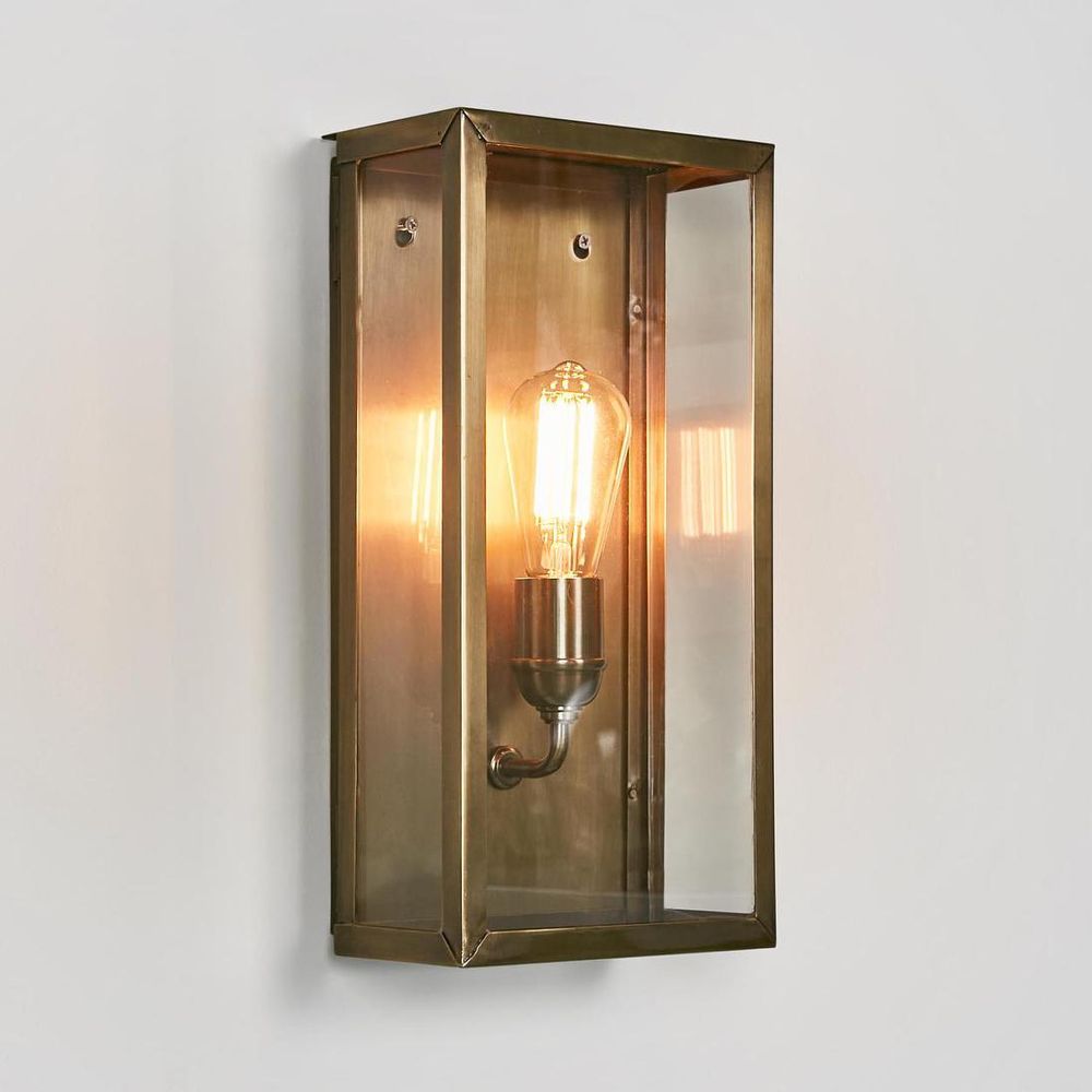 Goodman Outdoor Lantern Wall Lamp Antique Brass - ELPIM51693AB