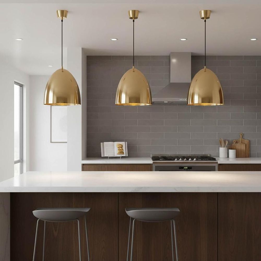 Egg 1 Light Pendant Brass - ELAWEGGBRA