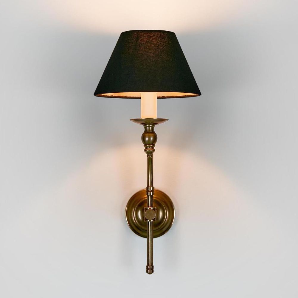 Soho Curved 1 Light Sconce Base Antique Brass - ELPIM50002AB