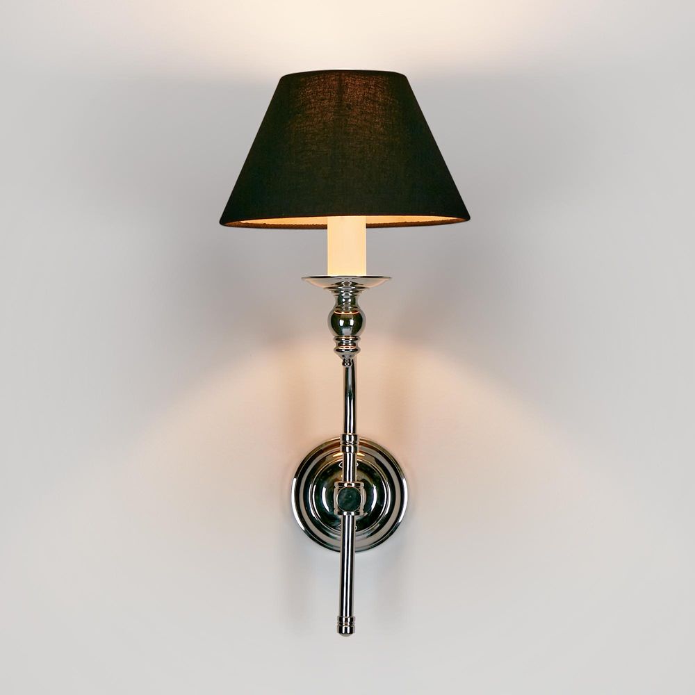 Buy Wall Sconce Australia Soho Curved 1 Light Sconce Base Shiny Nickel - ELPIM50002SN