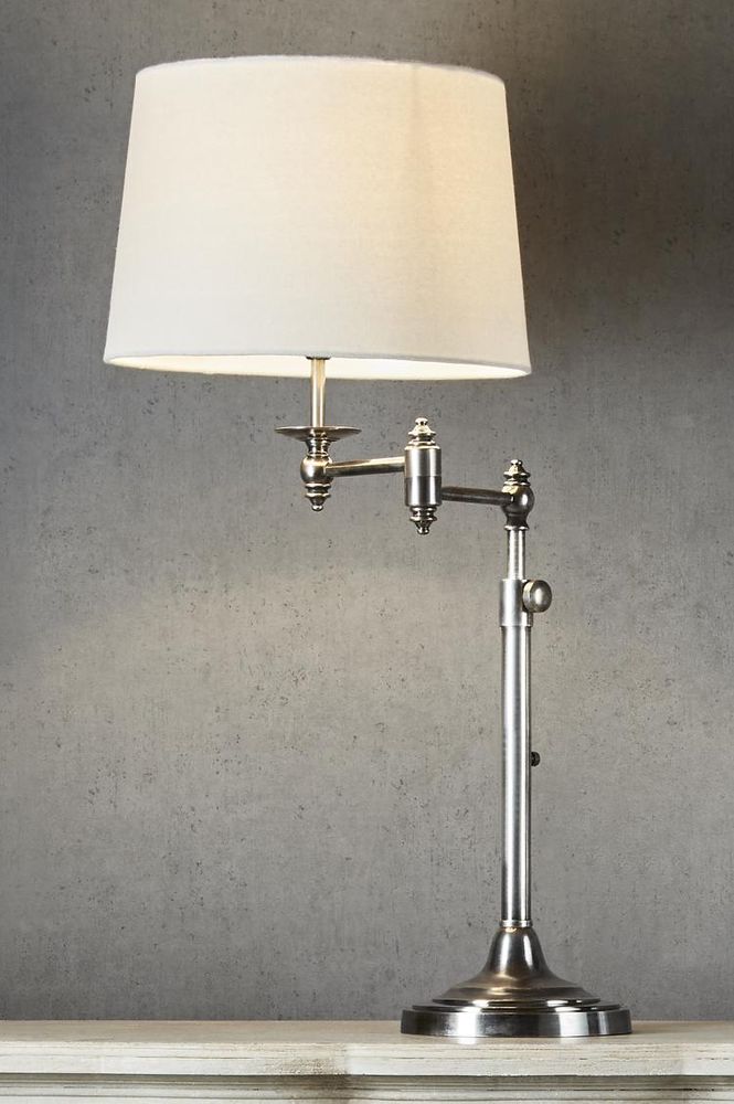 Macleay 1 Light Swing Arm Table Lamp Base Only Antique Silver - ELPIM50592AS