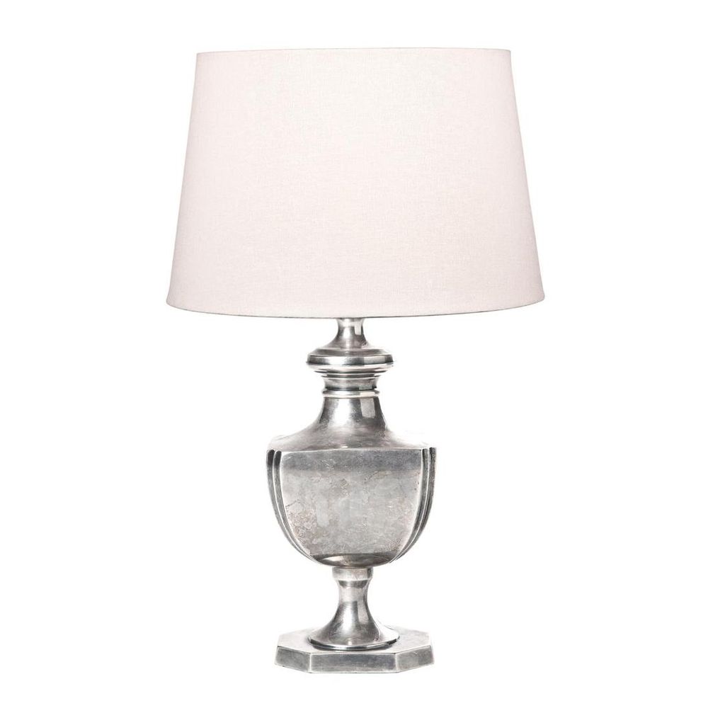 Albany Rectangle Urn Table Lamp Base Only - Antique Silver - ELPIM56575AS