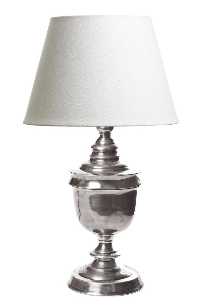 Sheffield Brass Urn Table Lamp Base Only - Antique Silver - ELPIM58269AS