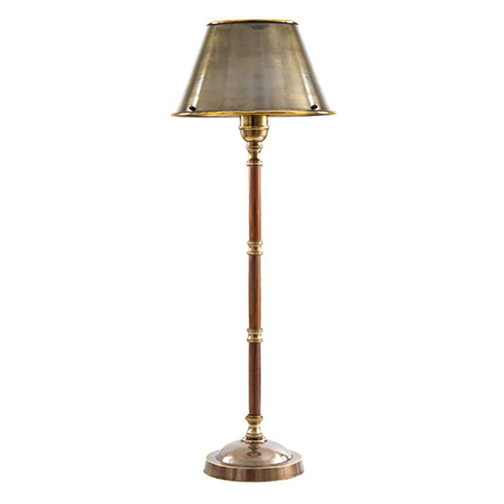 Buy Table Lamps Australia Delaware Table Lamp Antique Brass And Dark Wood - ELPIM58470AB