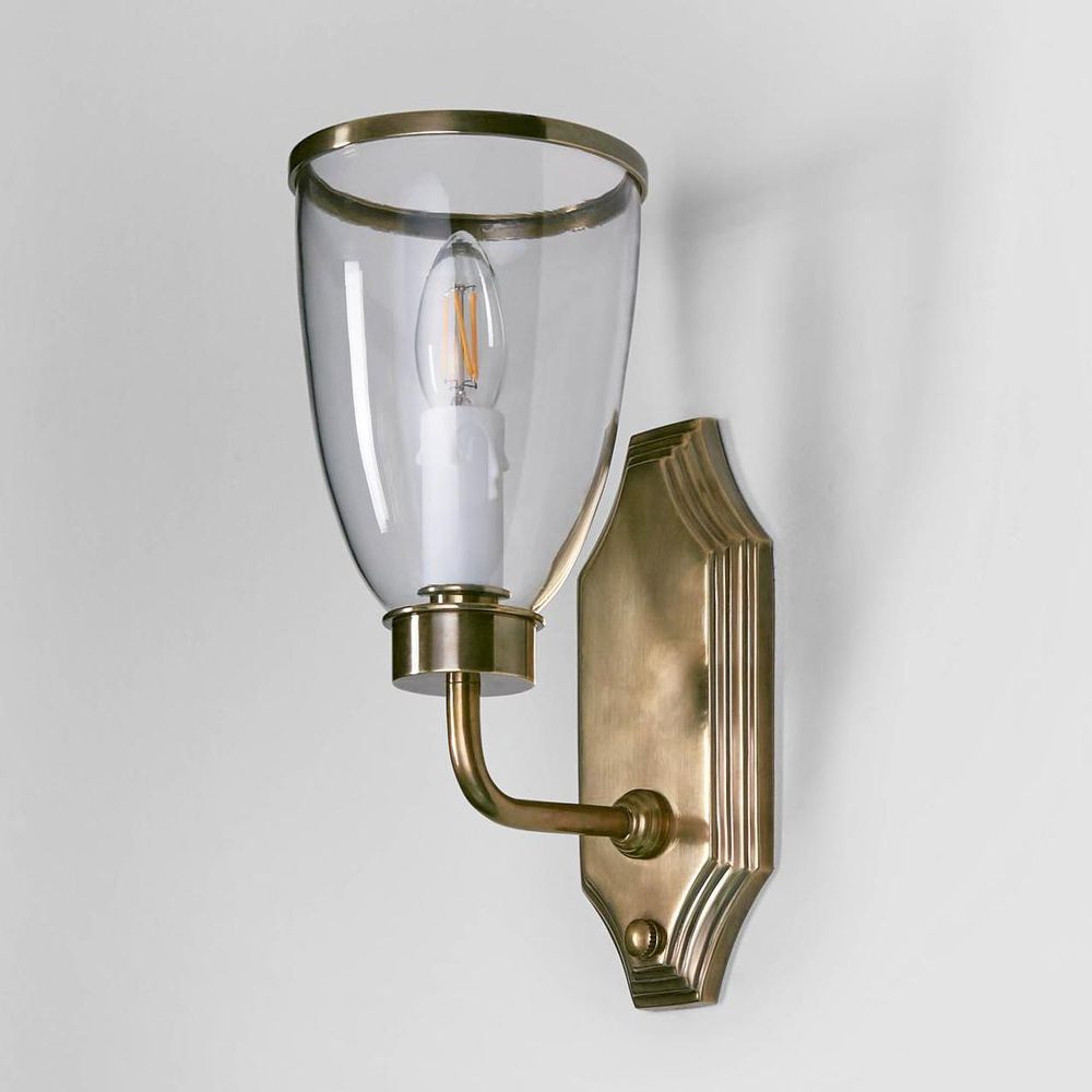 Westbrook 1 Light Sconce Brass With Glass Shade - ELPIM85350AB