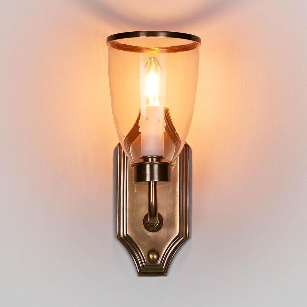 Westbrook 1 Light Sconce Brass With Glass Shade - ELPIM85350AB