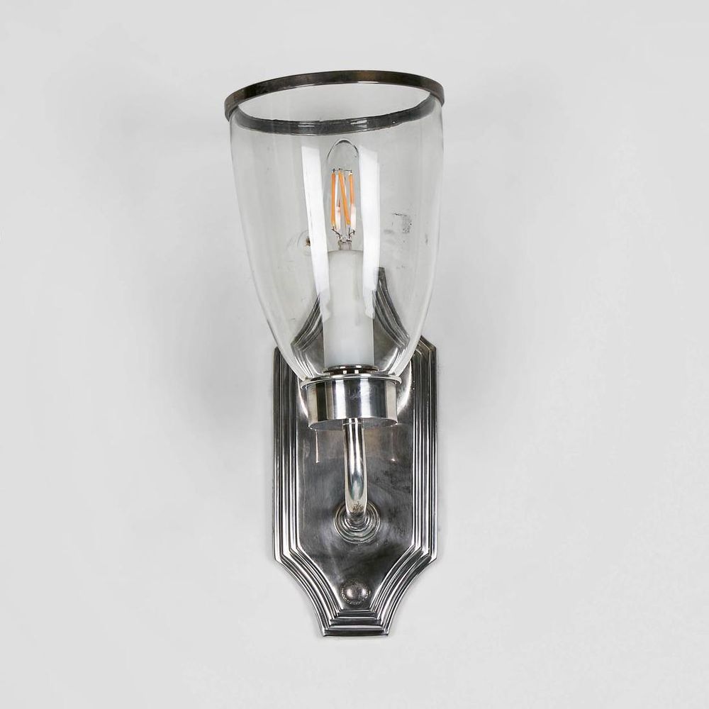 Westbrook 1 Light Sconce Silver With Glass Shade - ELPIM85350AS