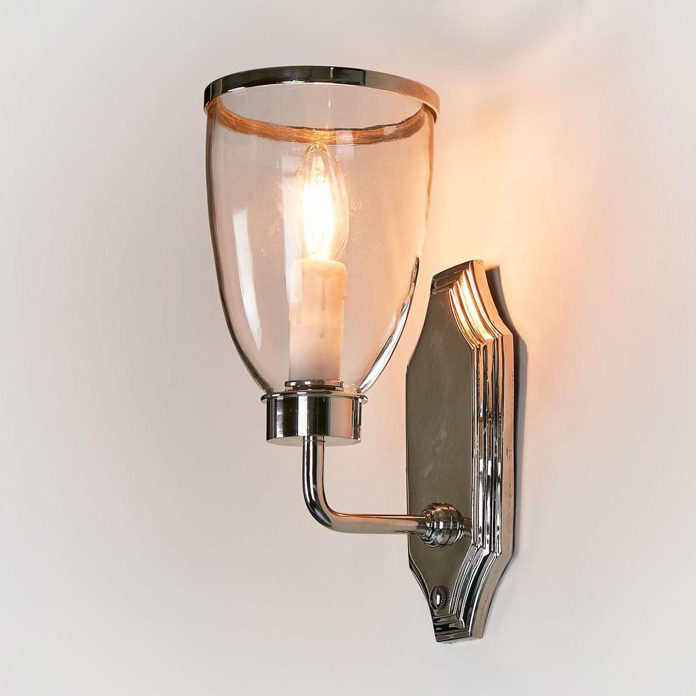 Westbrook 1 Light Sconce Nickel With Glass Shade - ELPIM85350SN