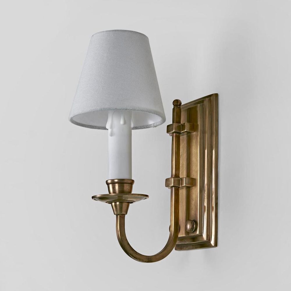 East Borne 1 Light Sconce Base Antique Brass - ELPIM901AB