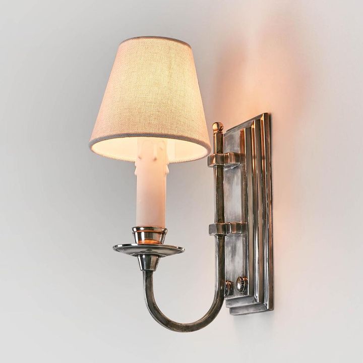 East Borne 1 Light Sconce Base Antique Silver - ELPIM901AS
