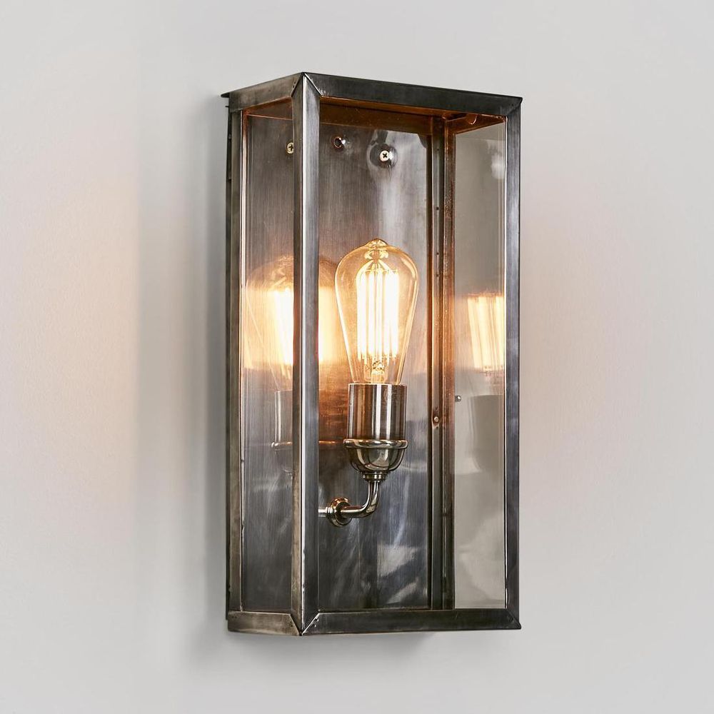Goodman Outdoor Lantern Wall Lamp Antique Silver - ELPIM51693AS