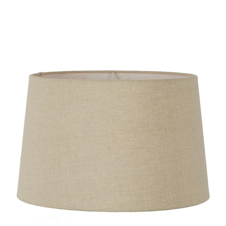 XL Drum Lamp Shade (18x16x10.5 H) - Dark Natural Linen - Linen Lamp Shade - ELSZ1816105NLEU