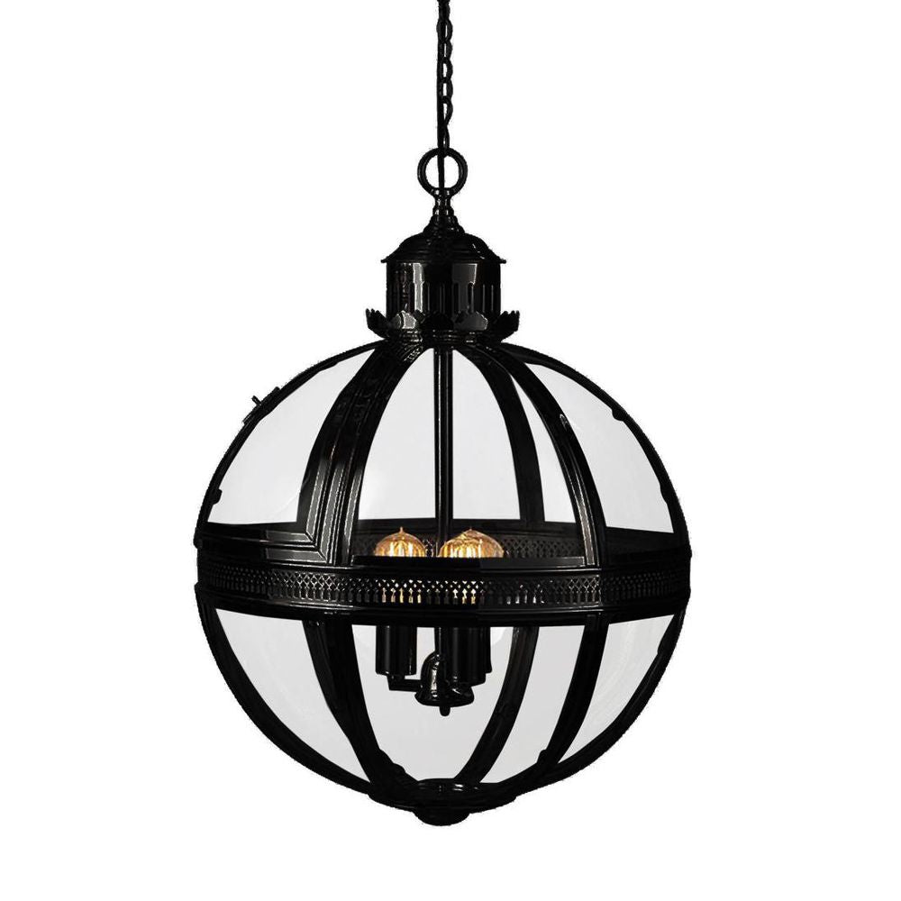 Saxon 3 Light Pendant Large Black - ELCITWRT18BLK